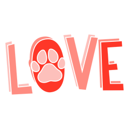 Pegada amor letras Desenho PNG