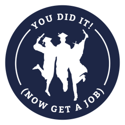 Lustiges Abschlussabzeichen PNG-Design