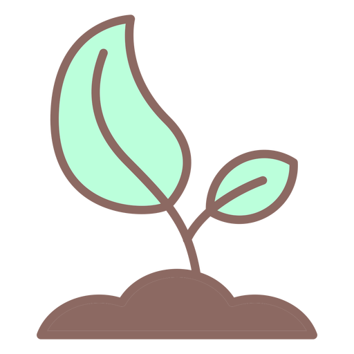Icono de semilla creciente Diseño PNG