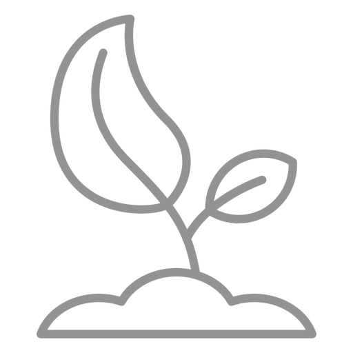 Growing seed icon stroke PNG Design