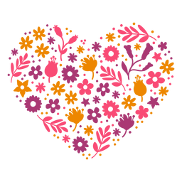 Coração feito de flores