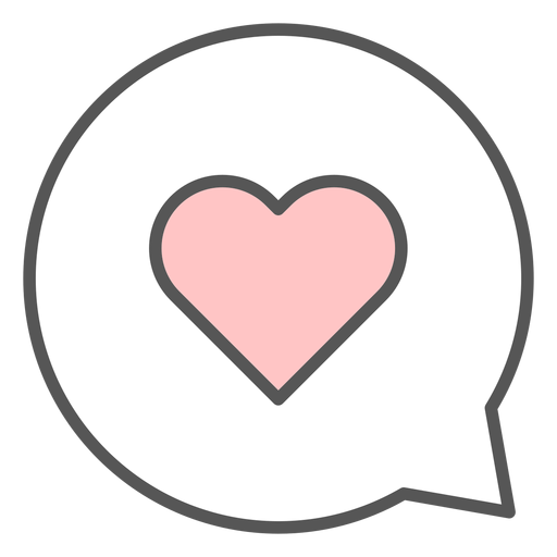 Heart in conversation bubble PNG Design