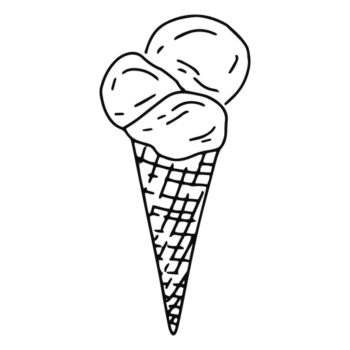 Ice cream cone stroke ice cream - Transparent PNG & SVG vector file