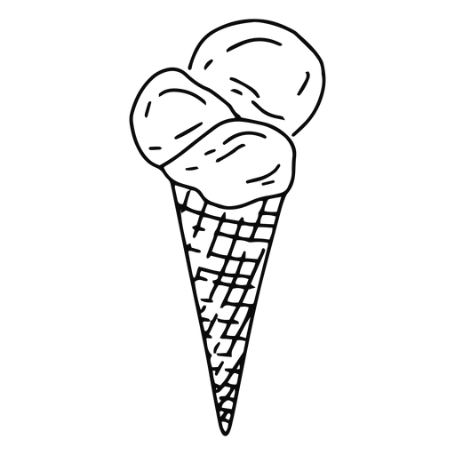 Ice cream cone stroke ice cream