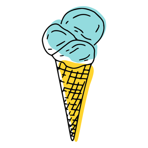 Download Ice cream cone stroke color - Transparent PNG & SVG vector file