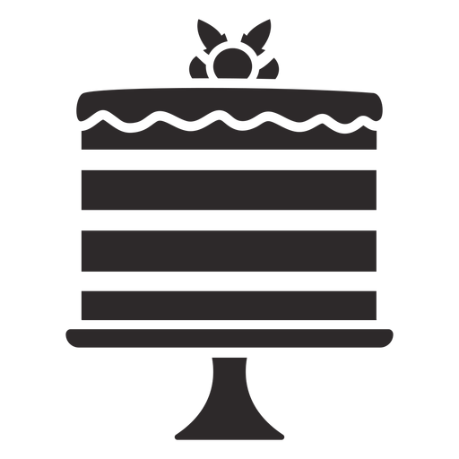 Layered cake black PNG Design