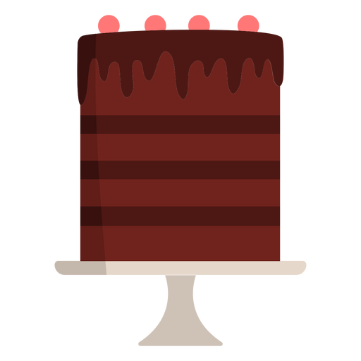 Design PNG E SVG De Bolo De Chocolate Liso Para Camisetas