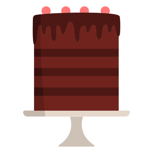 Layered chocolate cake flat