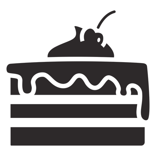 Layered cake with icing black - Transparent PNG & SVG vector file