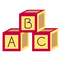 Plano de juguete de cubos de letras Diseño PNG