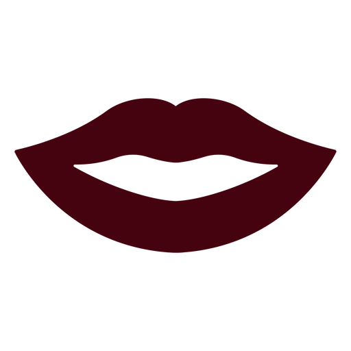 Lips smile silhouette PNG Design