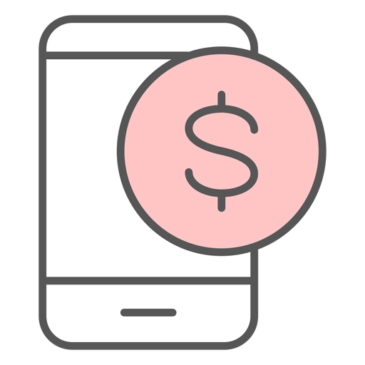 Money app notification color icon PNG Design