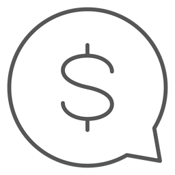 Dinero en burbuja de conversación Diseño PNG