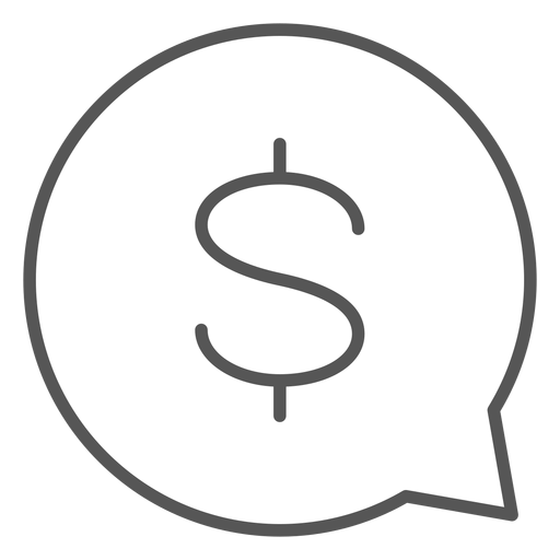 Geld in Konversationsblase PNG-Design