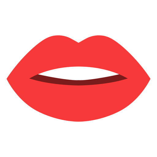 Mouth flat PNG Design