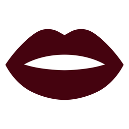 Silueta de la boca Diseño PNG