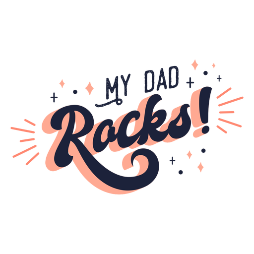 Mein Vater rockt Vatertagsbeschriftung PNG-Design