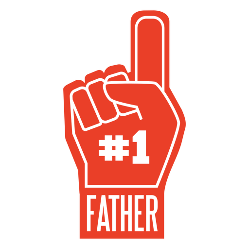Letras de padre número uno Diseño PNG