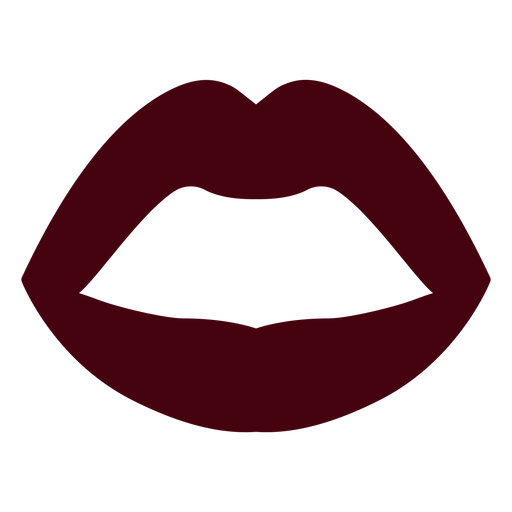 Open mouth lips silhouette - Transparent PNG & SVG vector file