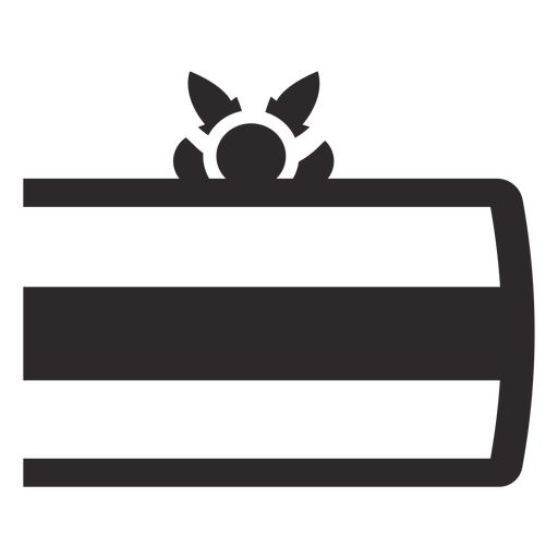 Pedazo de pastel negro Diseño PNG