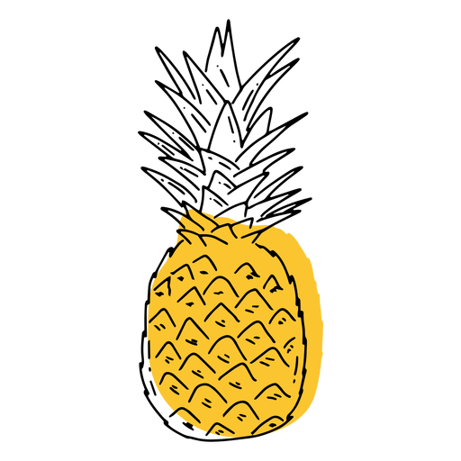 Ananas flach PNG-Design