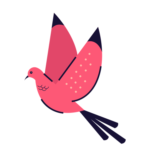 Ilustración de paloma rosa Diseño PNG