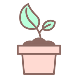 Plant in pot icon PNG Design