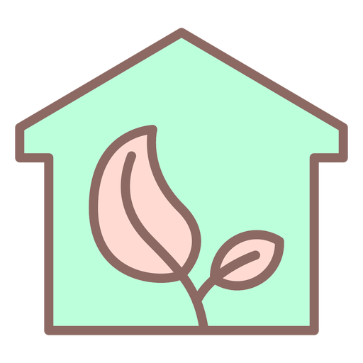 Planta dentro del icono de la casa