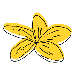 Plumeria Blume flach PNG-Design