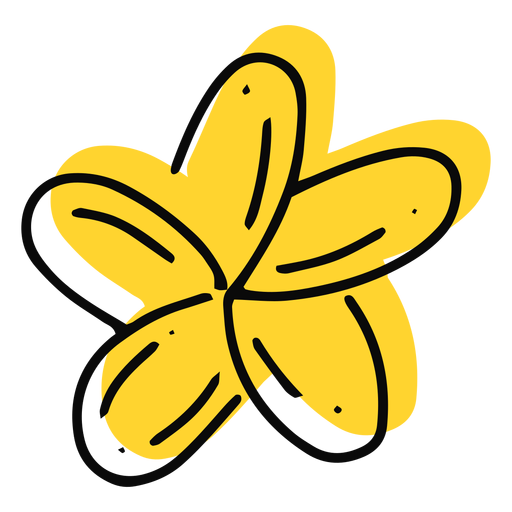 Curso de Plumeria flor amarela Desenho PNG
