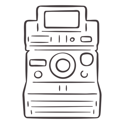 Symbol f?r Sofortbildkamera-Strich der 80er Jahre PNG-Design