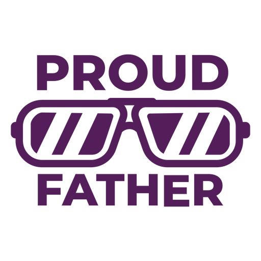 Proud father lettering PNG Design