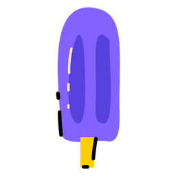 Helado morado palo plano Diseño PNG