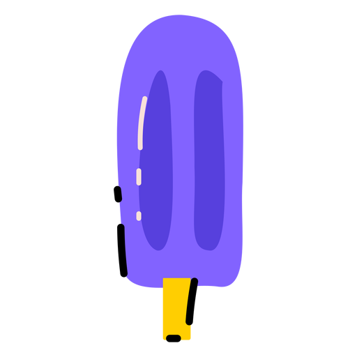 Purple ice cream stick flat