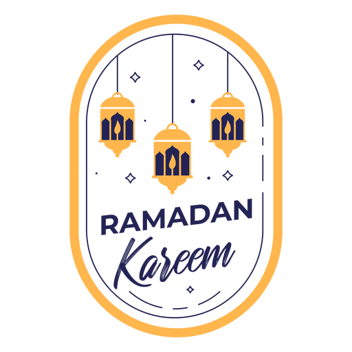 Emblema de luzes kareem do Ramad? Desenho PNG