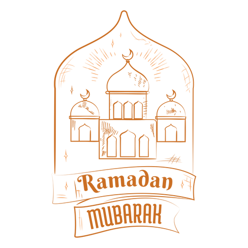 Emblema mesquitas Ramadan Mubarak Desenho PNG