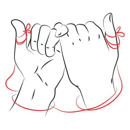 Red String Union H?nde PNG-Design