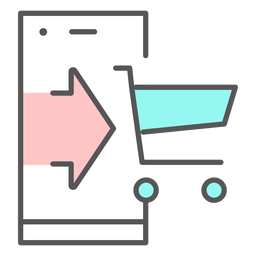 Ícone de cor do aplicativo de compras Desenho PNG