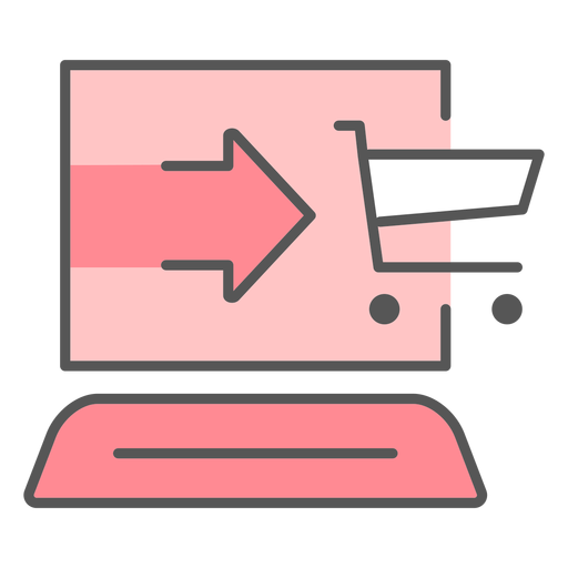 Shopping online color icon PNG Design