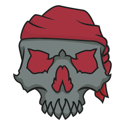 Crânio com bandana Desenho PNG