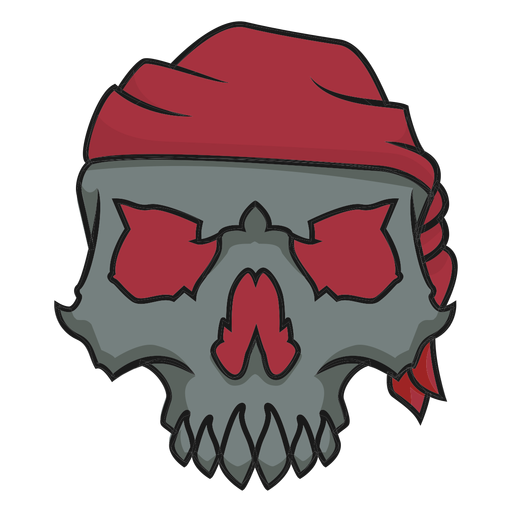 Skull with headband PNG Design
