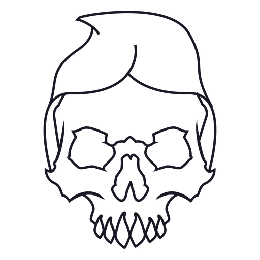 Skull with hood stroke