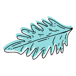 Curso de folha de palmeira Skyblue Desenho PNG
