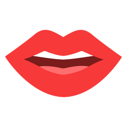 Boca que habla plana Diseño PNG