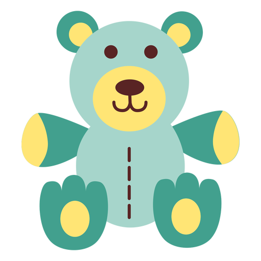 Teddybär flach PNG-Design