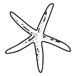 Thin starfish stroke PNG Design