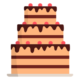 3 layered cake clipart logo