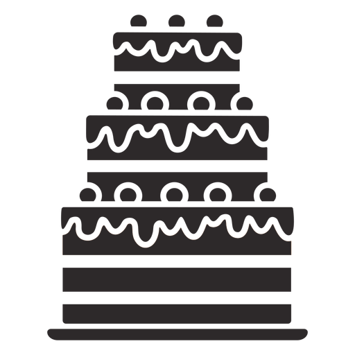 Three layered cake black