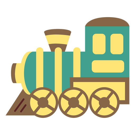 Tren motor juguete plano
