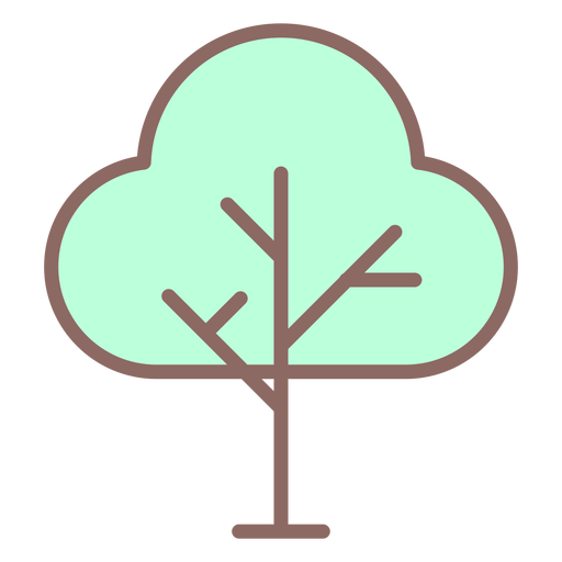 Tree icon flat PNG Design